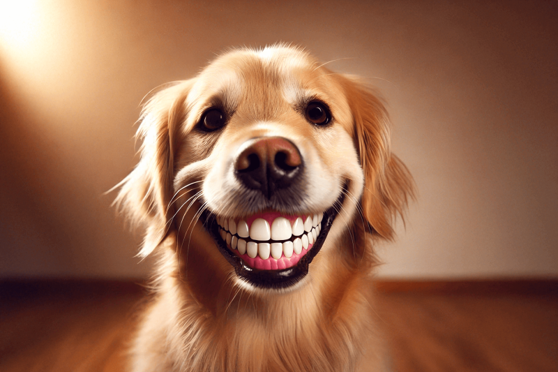 Dog with human like smile